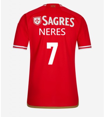 Benfica David Neres #7 Replica Home Stadium Shirt 2023-24 Short Sleeve